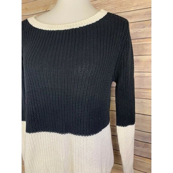 Preston Womens Small Colorblocked Sweater Black - Picture 2 of 8